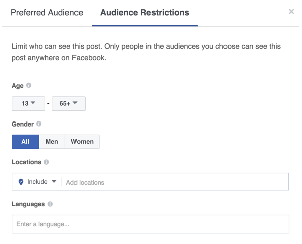 Můžete také zúžit viditelnost svého příspěvku na Facebooku.