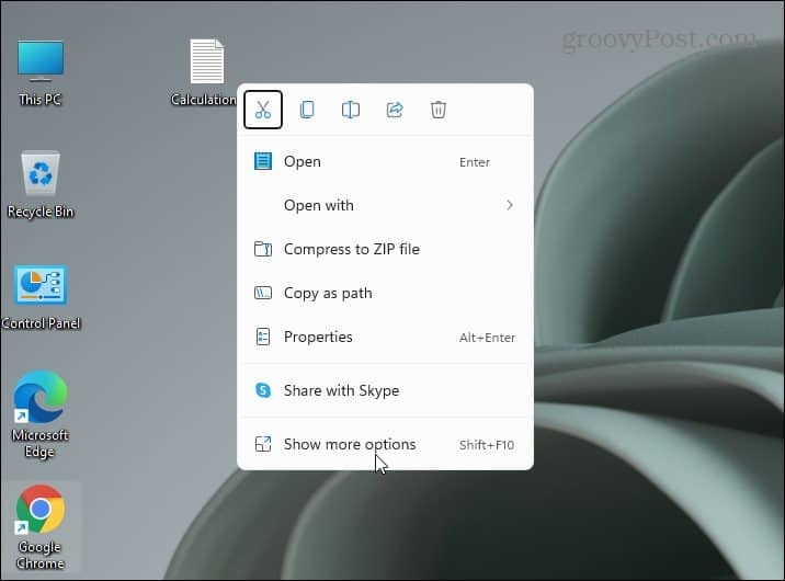 Nová kontextová nabídka Windows 11