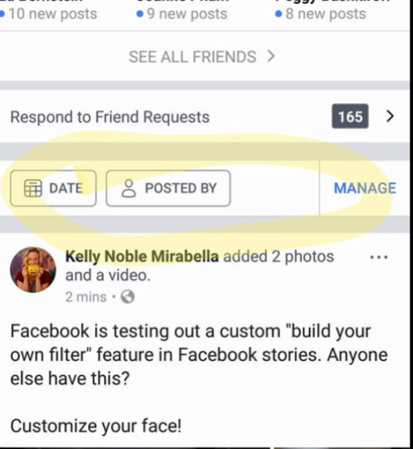 Zdá se, že Facebook zavádí snadný způsob vyhledávání, filtrování a správy příspěvků, které jste vytvořili vy, vaši přátelé nebo všichni.