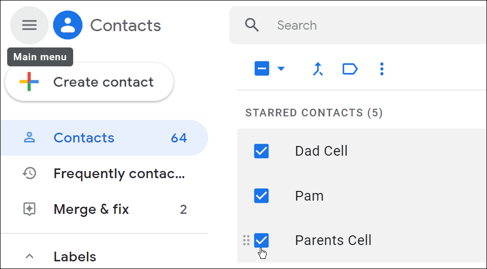 zkontrolovat kontakty vytvořit skupinový e-mailový seznam v gmailu