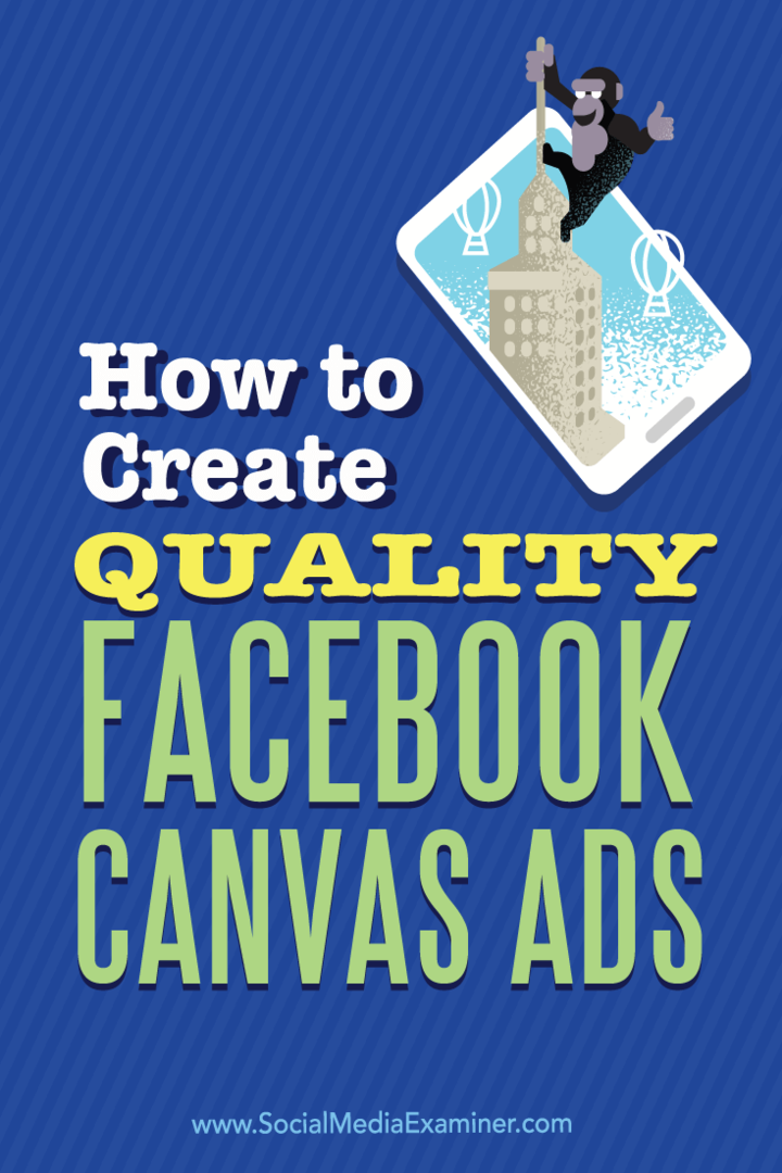 vytvářet kvalitní facebook plátno reklamy