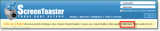 How-To Make Screen Capture videa zdarma online pomocí ScreenToaster