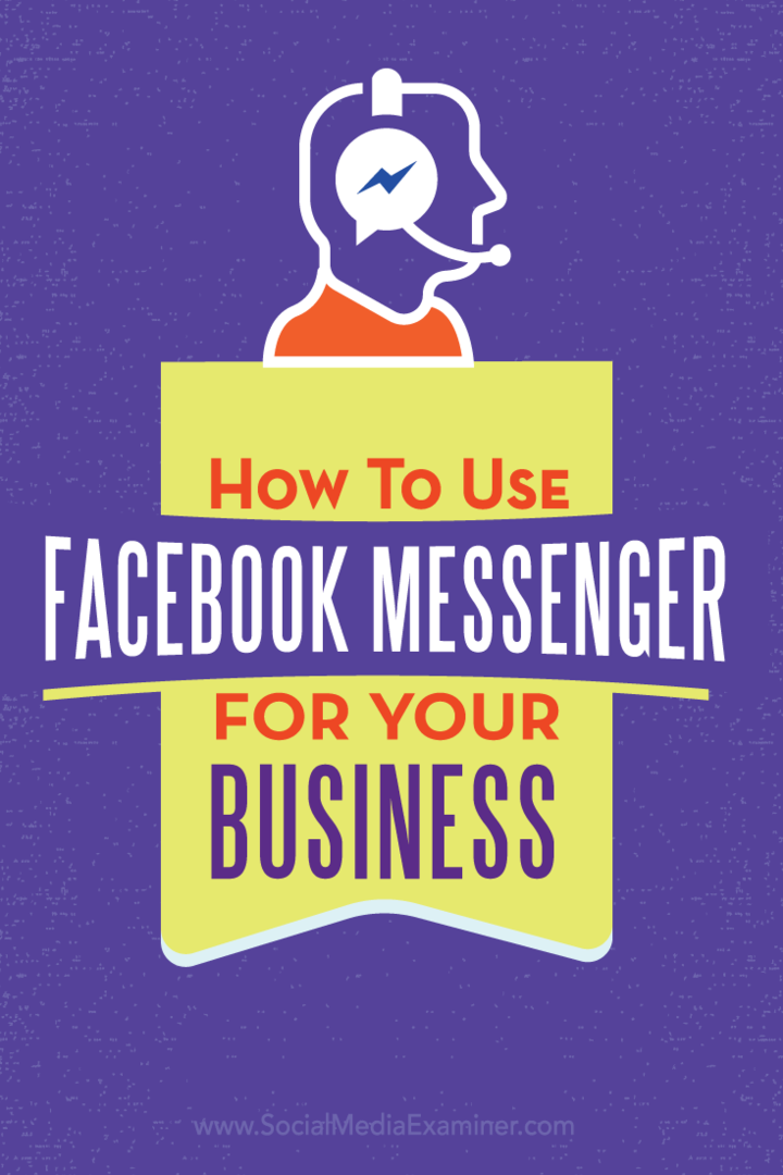 facebooková obchodní stránka a facebook messenger