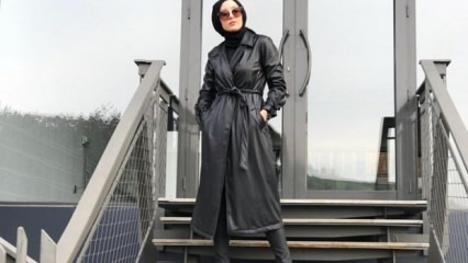 Modely kožené bundy v hidžábském oděvu