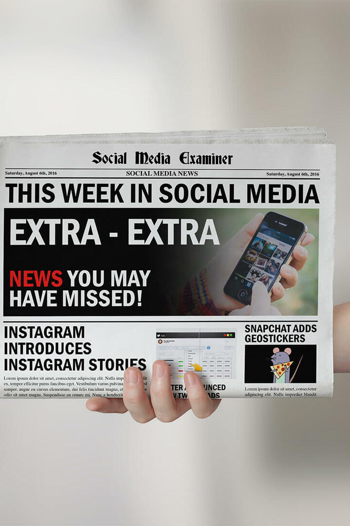 Instagram zveřejňuje 24hodinové příběhy: Tento týden v sociálních médiích: zkoušející sociálních médií