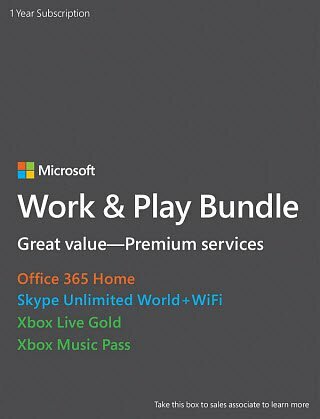 Balíček služeb Microsoft Subscription Services Work & Play 199 $