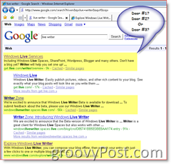 Obrázek výsledků vyhledávání Google pro Windows Live Writer