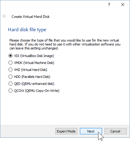 05 Určení typu pevného disku (instalace systému Windows 10)