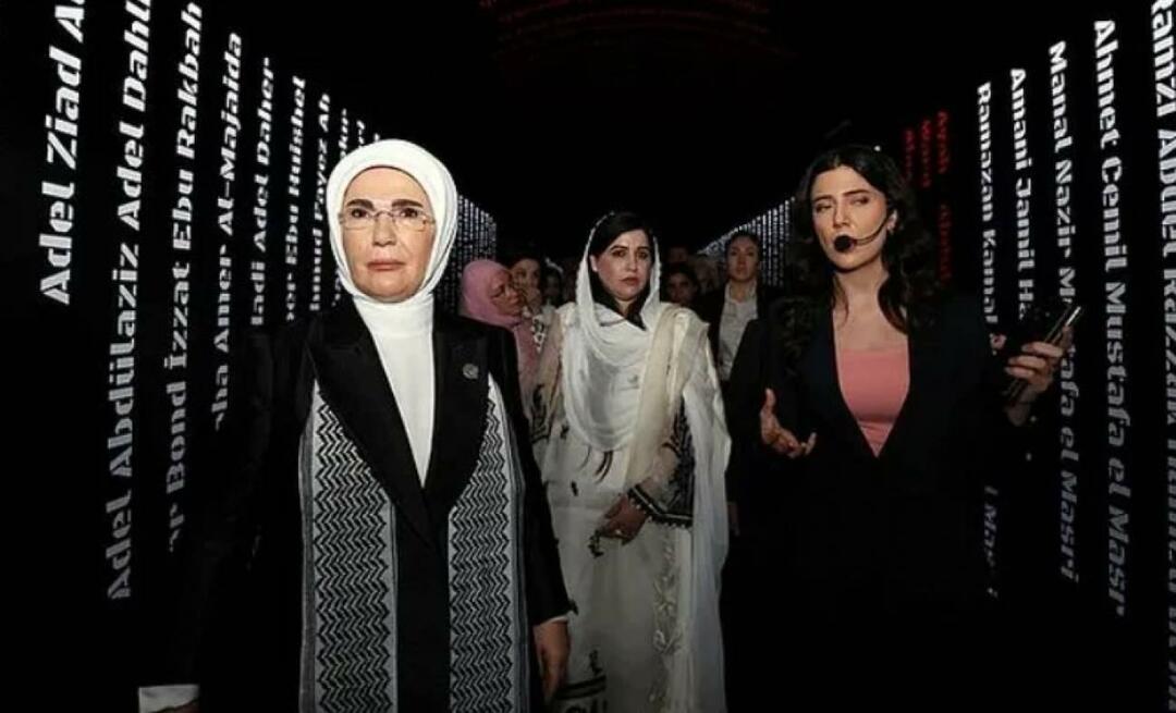 První dáma Erdoğan navštívila výstavu „Gaza: Resisting Humanity“ s manželkami vůdců!