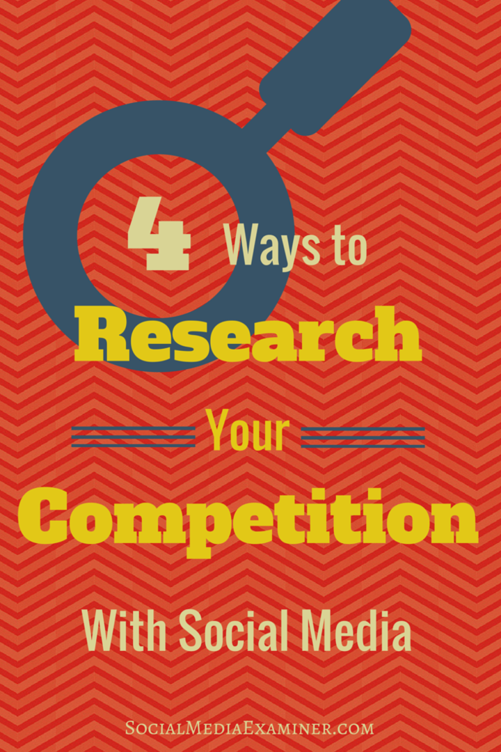 4 způsoby, jak prozkoumat vaši konkurenci se sociálními médii: zkoušející sociálních médií