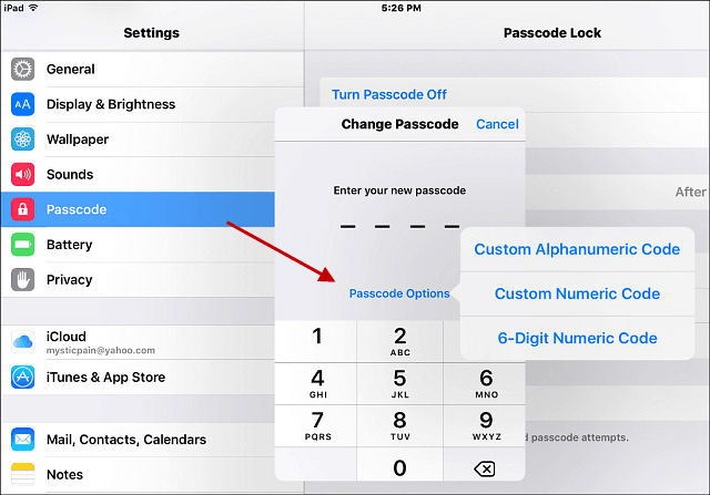 Silné heslo iOS 9