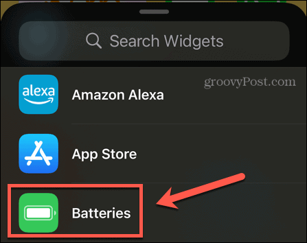 widget pro vložení baterií do iphone