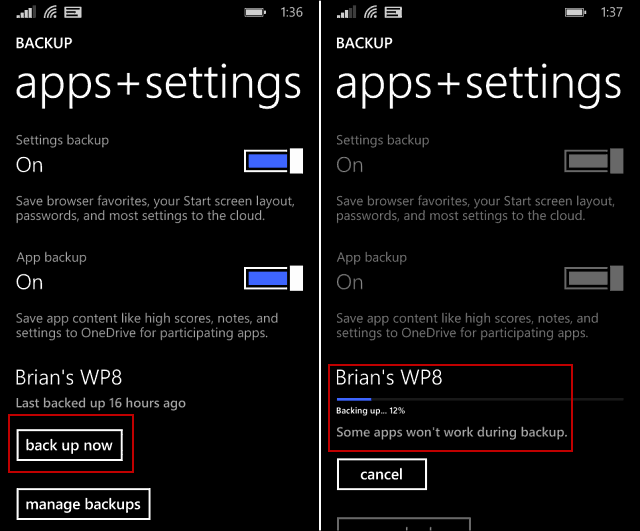 Tip pro Windows Phone 8.1: Ruční zálohování dat telefonu