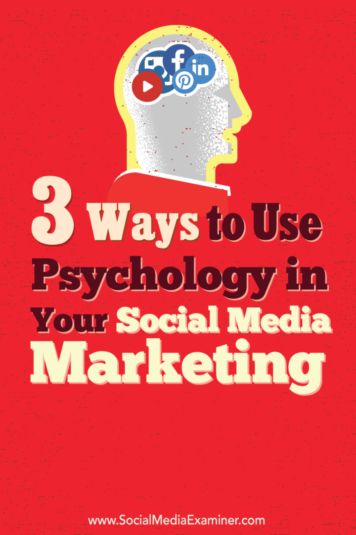 sociální média a psychologické marketingové principy