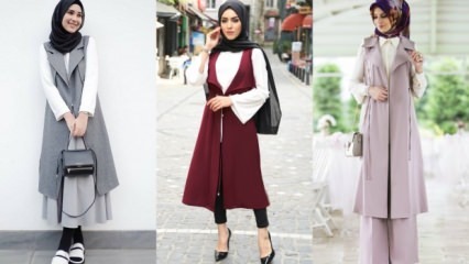 Kombinace vesty pro ženy hidžáb