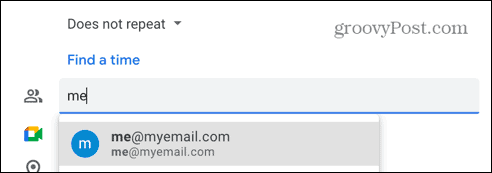doporučený e-mail kalendáře Google
