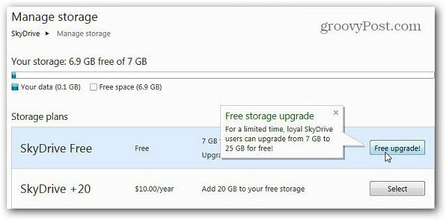 Windows SkyDrive: Vyžádejte si prostor o velikosti 25 GB dříve, než bude snížen na 7 GB