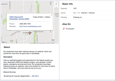 facebook o záložce zobrazující mapu odbavení