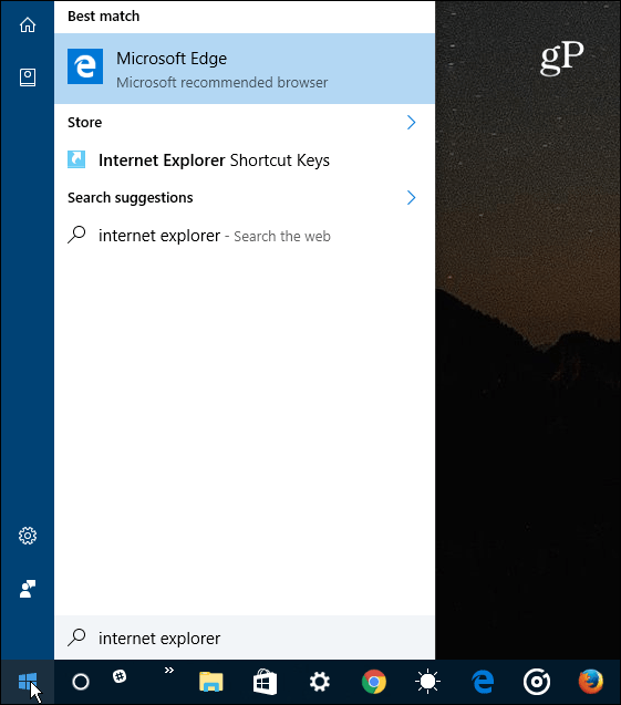Jak vypnout Internet Explorer v systému Windows 10