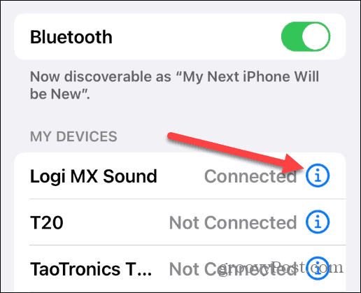 změnit název bluetooth na iPhone