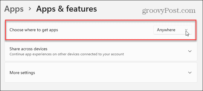Vyberte, kde získat aplikace Windows 11