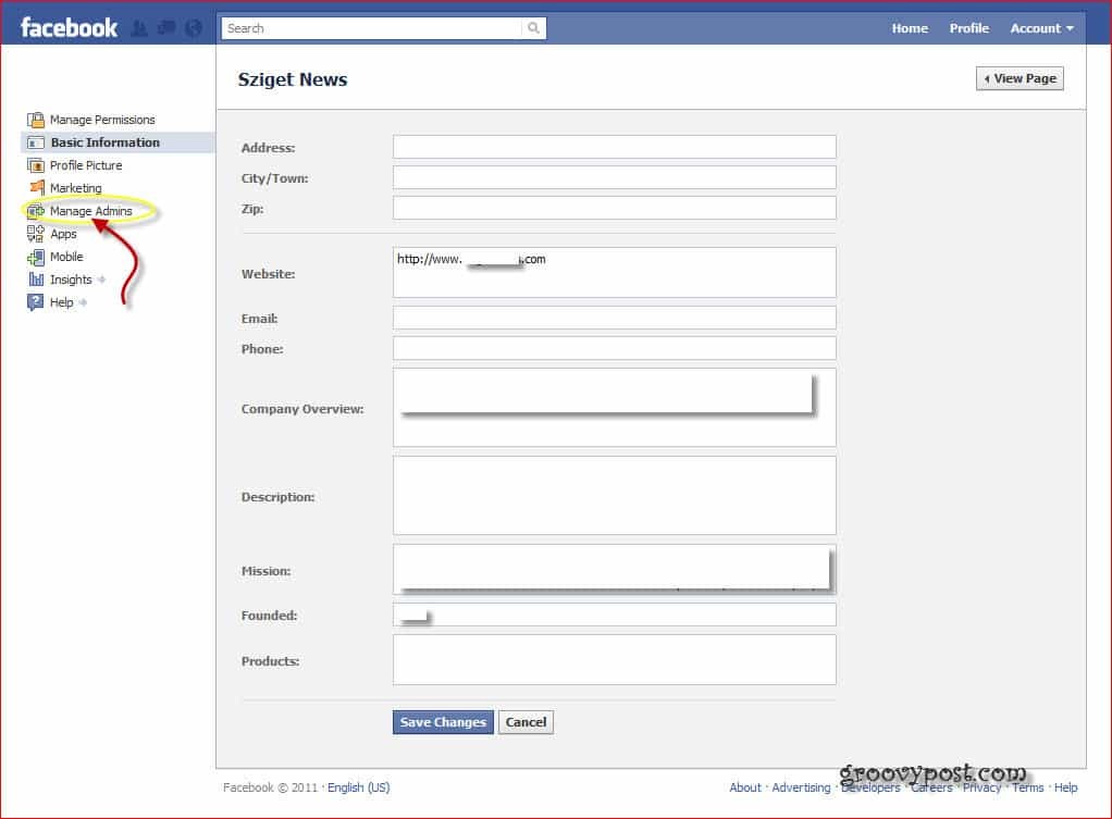 Jak přidat nebo odebrat administrátora z vaší společnosti na Facebooku nebo ze stránky fanoušků
