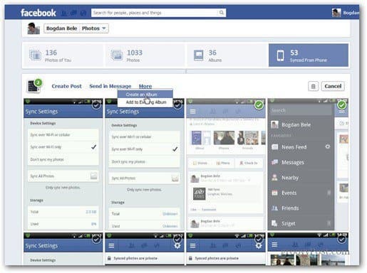 facebook synchronizace fotografií z telefonu