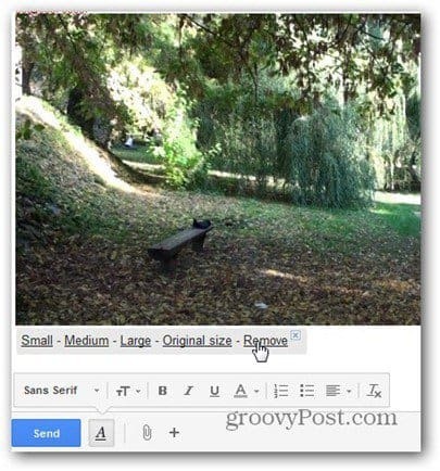 nové gmail skládat vložit fotografie