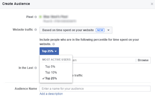 Vytvořte si na Facebooku vlastní publikum lidí, kteří tráví na vašem webu nejvíce času.