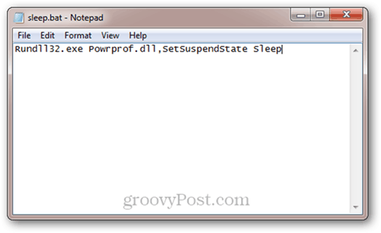 skript automatického spánku pro Windows 7