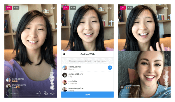 Instagram testuje schopnost sdílet živé video vysílání s jiným uživatelem.