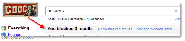 google search 3 blokováno výsledky