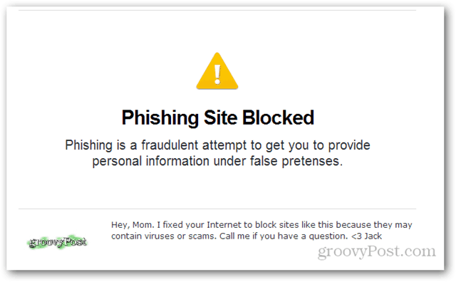 opendns phishingové stránky blokovány