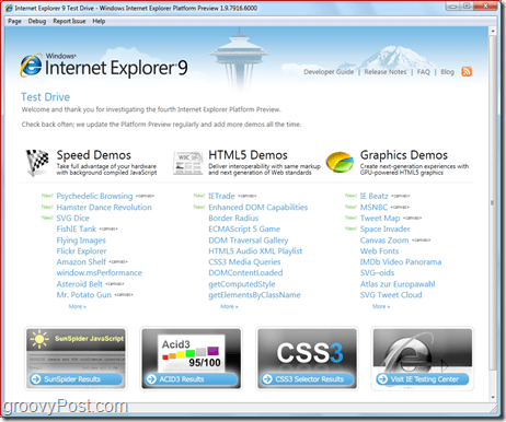 Internet Explorer 9: Stáhnout náhled