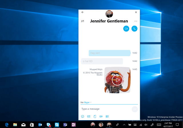 Windows 10 Preview Build 16184 Vrací funkci My People