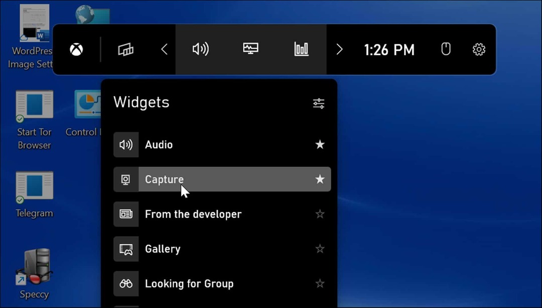 widgets capture pořídí snímek obrazovky v systému Windows 11