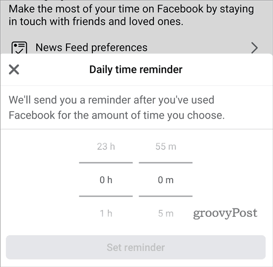 Váš čas na Facebooku nastavil připomenutí