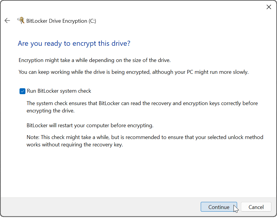 použijte šifrování BitLocker v systému Windows 11
