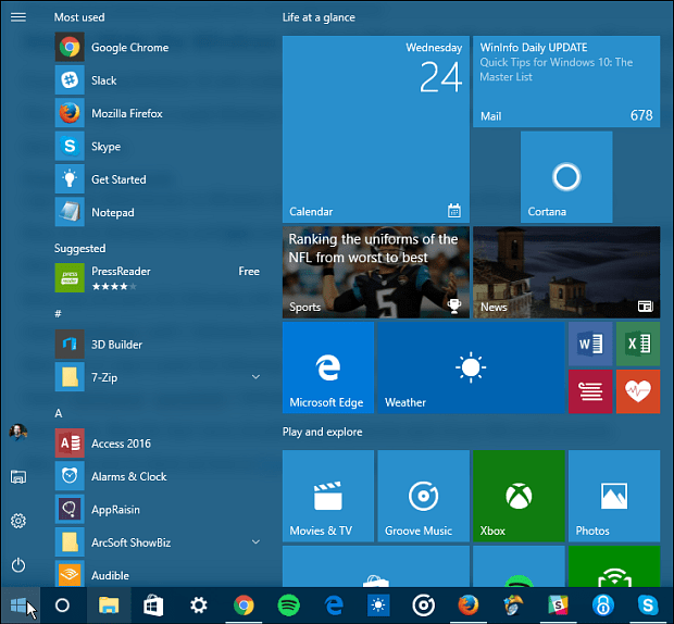 Jak vytvořit Windows Start menu Duplikovat mezi všemi uživatelskými účty