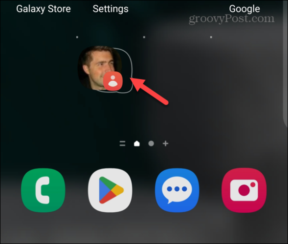 Widget na domovské obrazovce kontaktu android