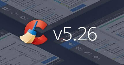 Aktualizace CCleaner V5.26