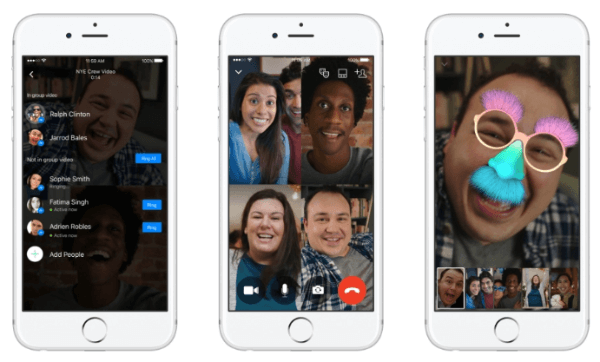 Facebook Messenger zavádí funkci skupinového videochatu pro Android, iOS a web.