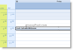 Kalendář aplikace Outlook 2007