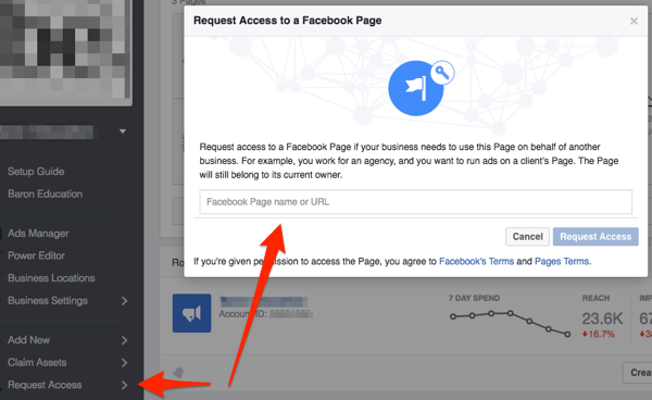 facebook požaduje přístup na stránku