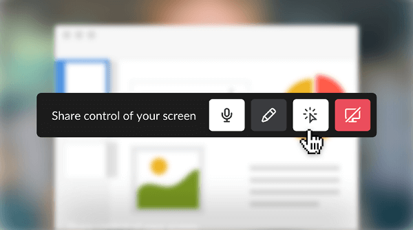 Slack rozšířil své možnosti sdílení obrazovky, aby nyní zahrnoval interaktivní sdílení obrazovky.