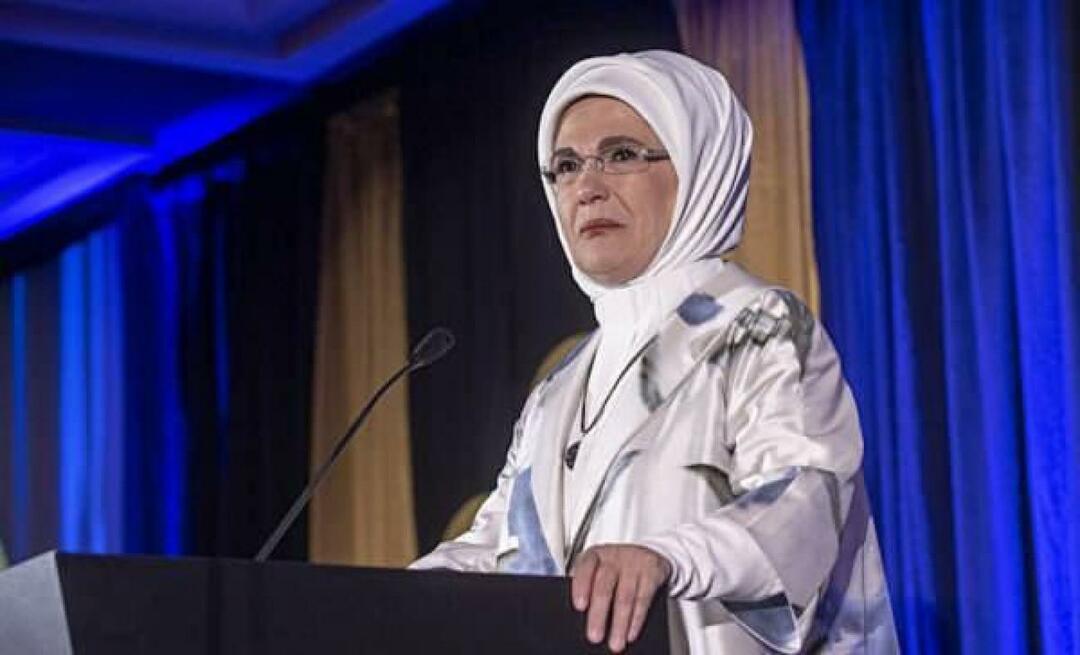 Děkuji od Emine Erdoğan za zero waste dar Malého Atahana