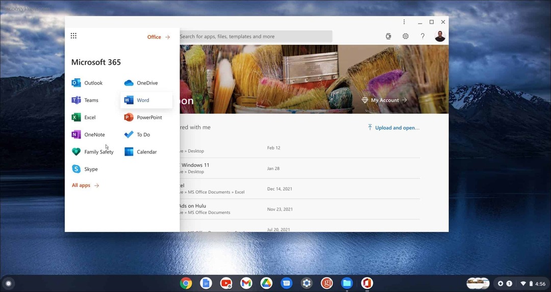 spusťte aplikaci microsoft office na chromebooku