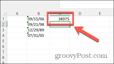 Excel datumový kód