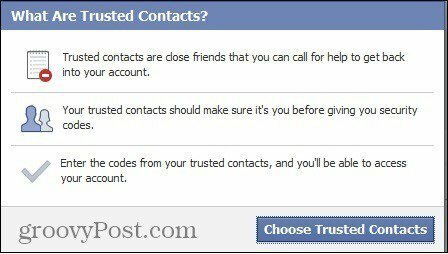 důvěryhodné kontakty na facebooku