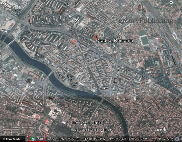 Google Earth historické snímky